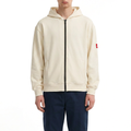 Men's Beige Hooded Sweatshirt Jacket from Smith's 1906 - front view