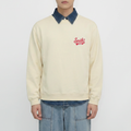 A male model wearing the Smith's 1906 MSW02 Beige Sweatshirt is showing the front.