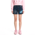 Women's Blue Denim Shorts from Smith's 1906 - front view