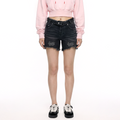 Women's Dark Grey Denim Shorts from Smith's 1906 - front view
