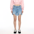 Women's Light Blue Denim Shorts from Smith's 1906 - front view
