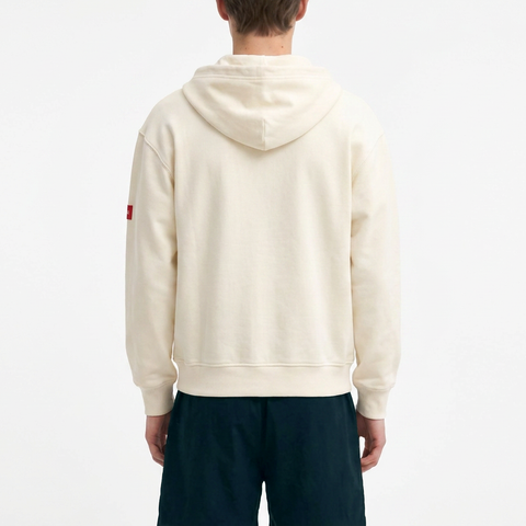 Men's Beige Hooded Sweatshirt Jacket from Smith's 1906 - back view