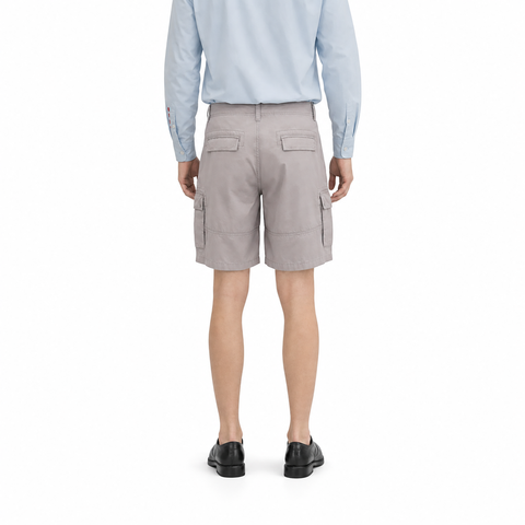 A male model wearing the Smith's 1906 MSO02 Grey Shorts is showing the back.