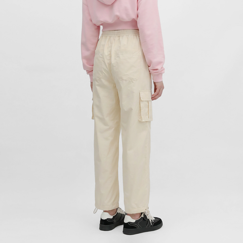 A female model wearing the Smith's 1906 WPT01 Beige Pants is showing the back.