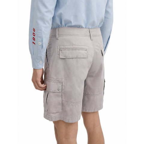 A close-up back view of a male model wearing the Smith's 1906 MSO02 Grey Shorts.