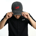 A close-up view of a male model wearing the Smith's 1906 UCP04 Gray Cap.
