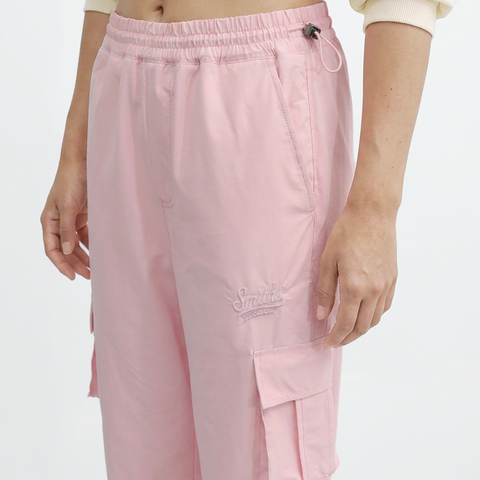 A close-up view of a female model wearing the Smith's 1906 WPT01 Pink Pants.