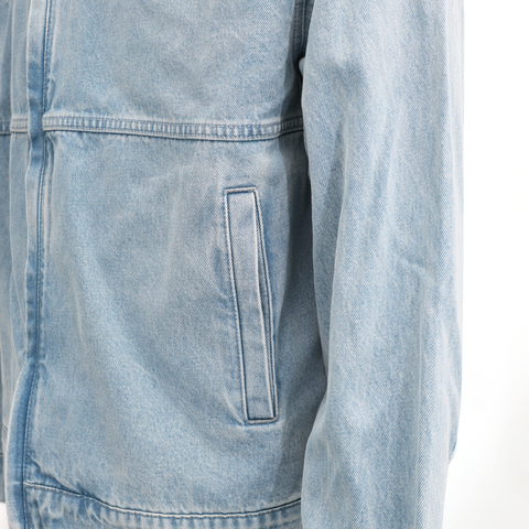 Men's Light Blue Work Jacket from Smith's 1906 - detail view