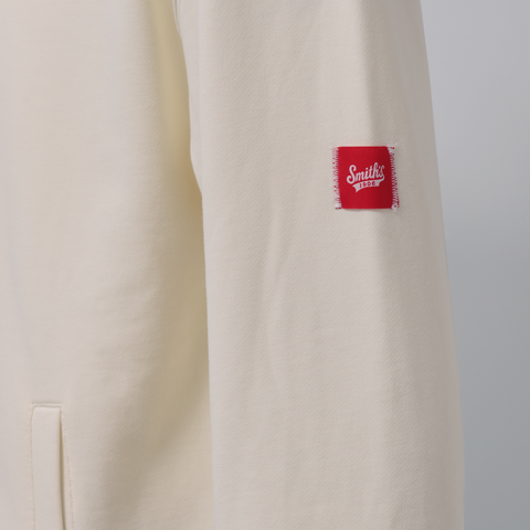 Men's Beige Hooded Sweatshirt Jacket from Smith's 1906 - detail view
