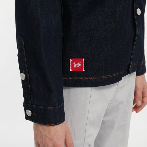 Details of the Smith's 1906 MSR03 Navy Denim Shirt.