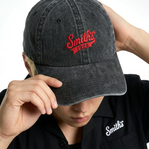 Details of the Smith's 1906 UCP04 Gray Cap.