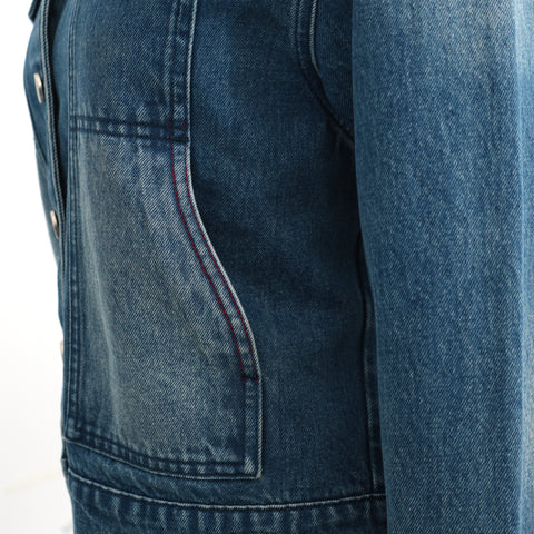 Details of the Smith's 1906 WJK02 Dark Blue Denim Jacket.