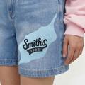 Details of the Smith's 1906 WSO01 Light Blue Denim Shorts.