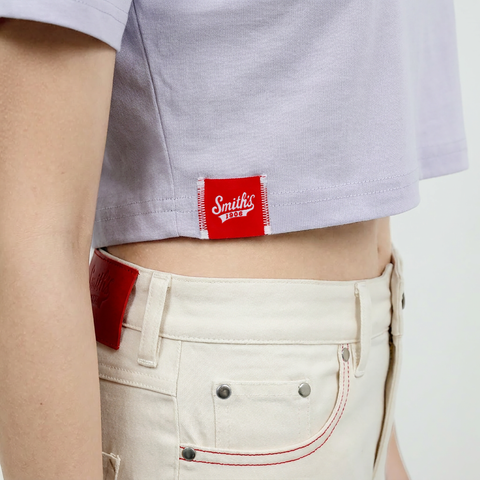 Details of the Smith's 1906 WTE01 Lilac T-shirt.
