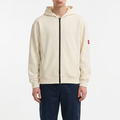 Men's Beige Hooded Sweatshirt Jacket from Smith's 1906 - front view