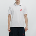 A male model wearing the Smith's 1906 MPO01 White Polo is showing the front.