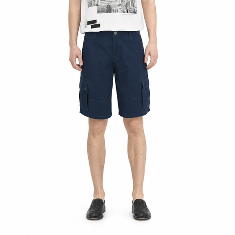 A male model wearing the Smith's 1906 MSO02 Navy Shorts is showing the front.