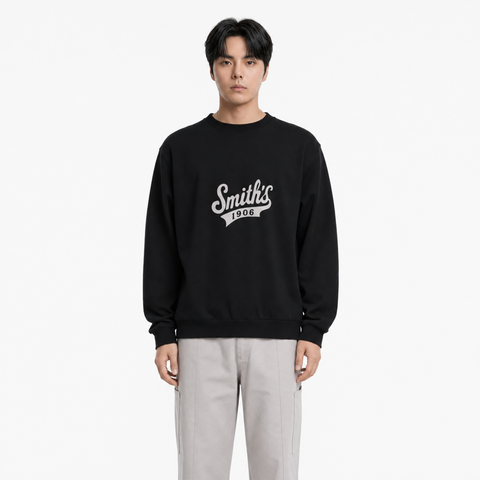 Men's Black Sweatshirt from Smith's 1906 - front view