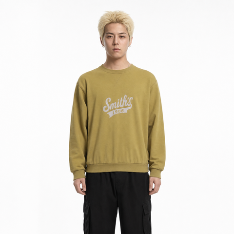 Men's Khaki Sweatshirt from Smith's 1906 - front view