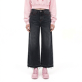A female model wearing the Smith's 1906 WJN01 Dark Grey Jeans is showing the front.