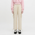 A female model wearing the Smith's 1906 WPT01 Beige Pants is showing the front.