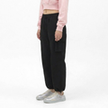 A female model wearing the Smith's 1906 WPT01 Black Pants is showing the side view.