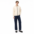 Men's Beige Hooded Sweatshirt Jacket from Smith's 1906 - styled view