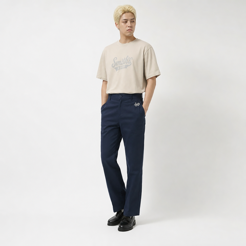 Men's Navy Blue Pants from Smith's 1906 - styled view