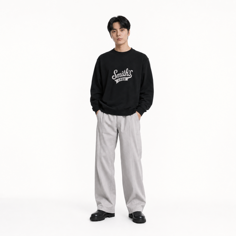 Men's Black Sweatshirt from Smith's 1906 - styled view
