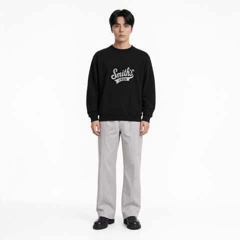 Men's Black Sweatshirt from Smith's 1906 - styled view