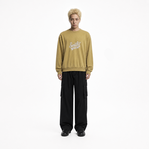 Men's Khaki Sweatshirt from Smith's 1906 - styled view