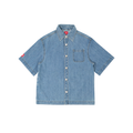 Smith's 1906 MSR04 Light Blue Denim Short-Sleeve Shirt.